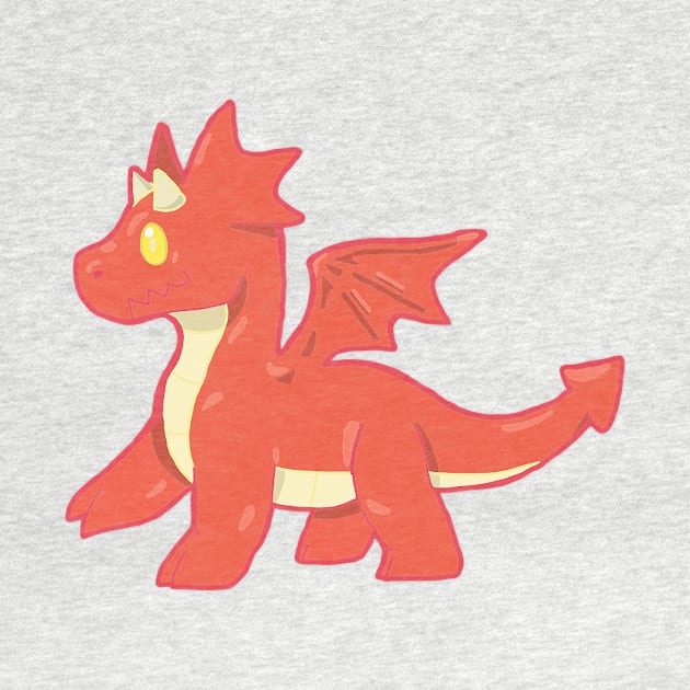 Cute Red Dragon by SugarDrake